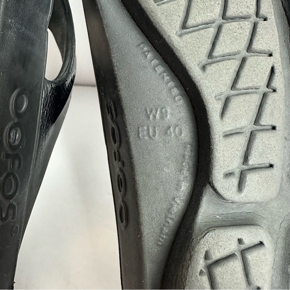 Oofos Oolala Flip Flop Women's Size 9 Sandals EU 40 Thongs Black Recovery - Picture 8 of 10